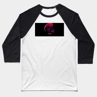 The Digital Marble on Black Baseball T-Shirt